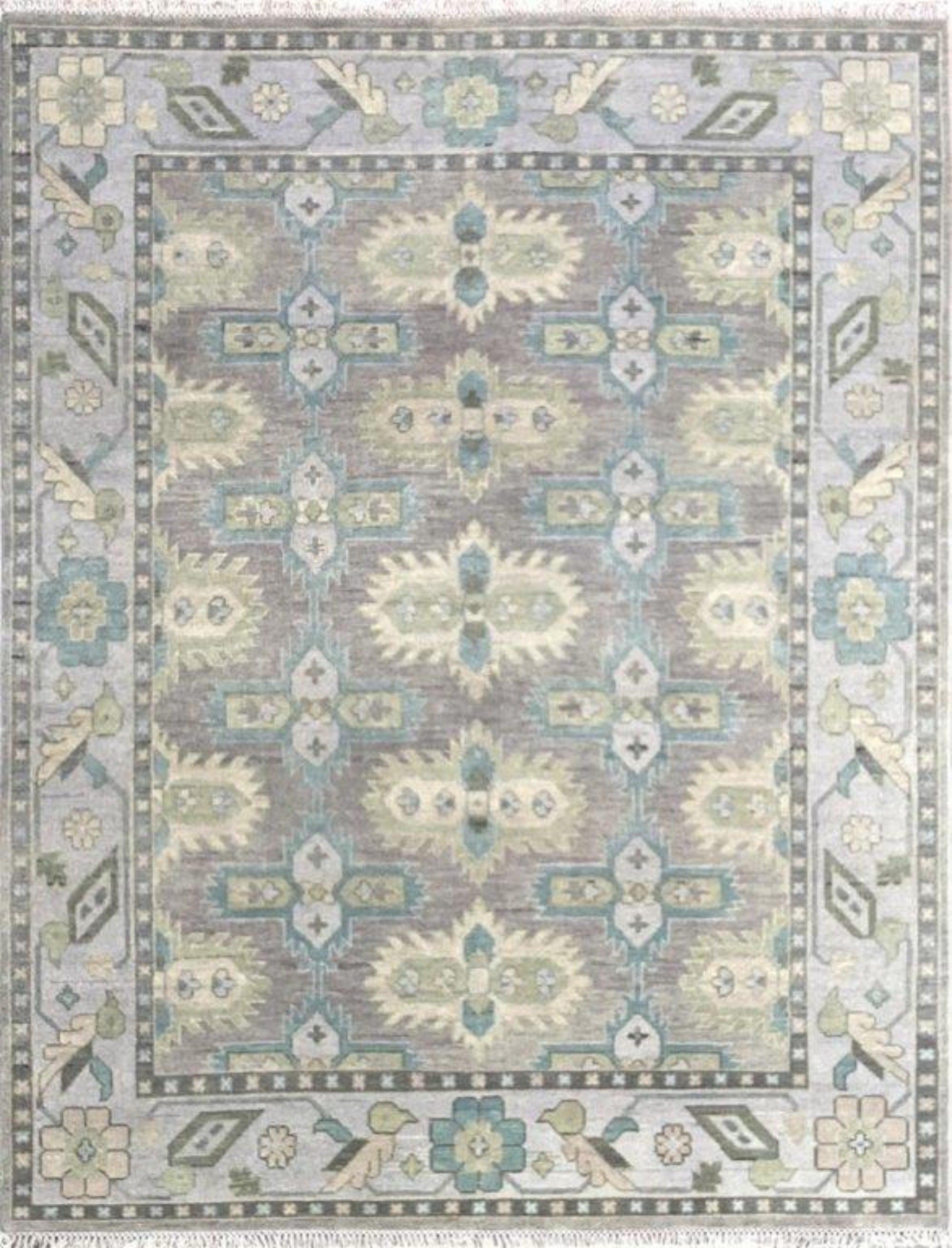 K - 1431 Grey Hand Knotted Rug - Nanak Rugs