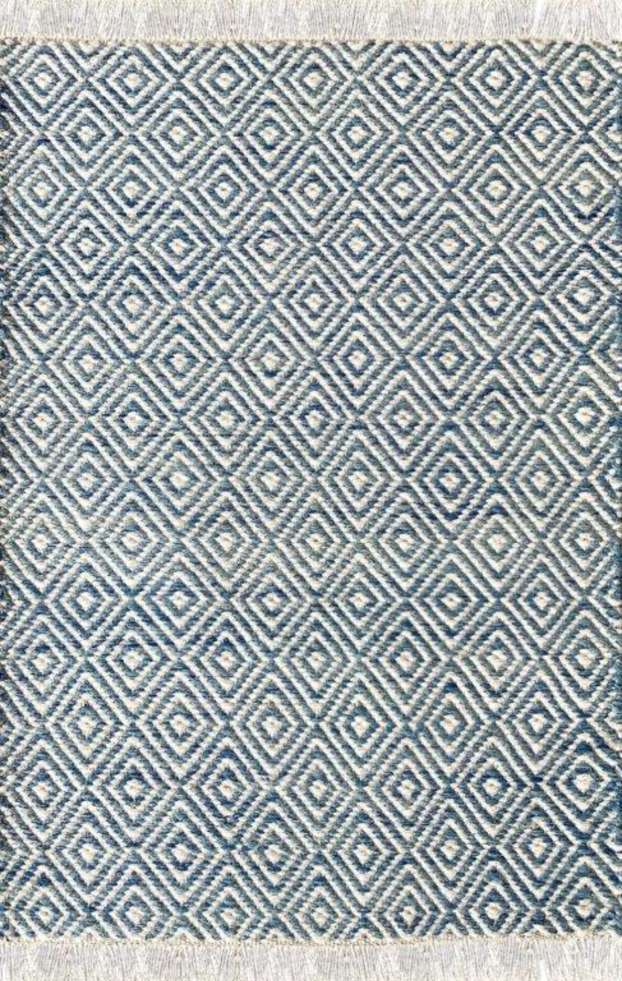 S - 136 Blue Hand Woven Rug - Nanak Rugs