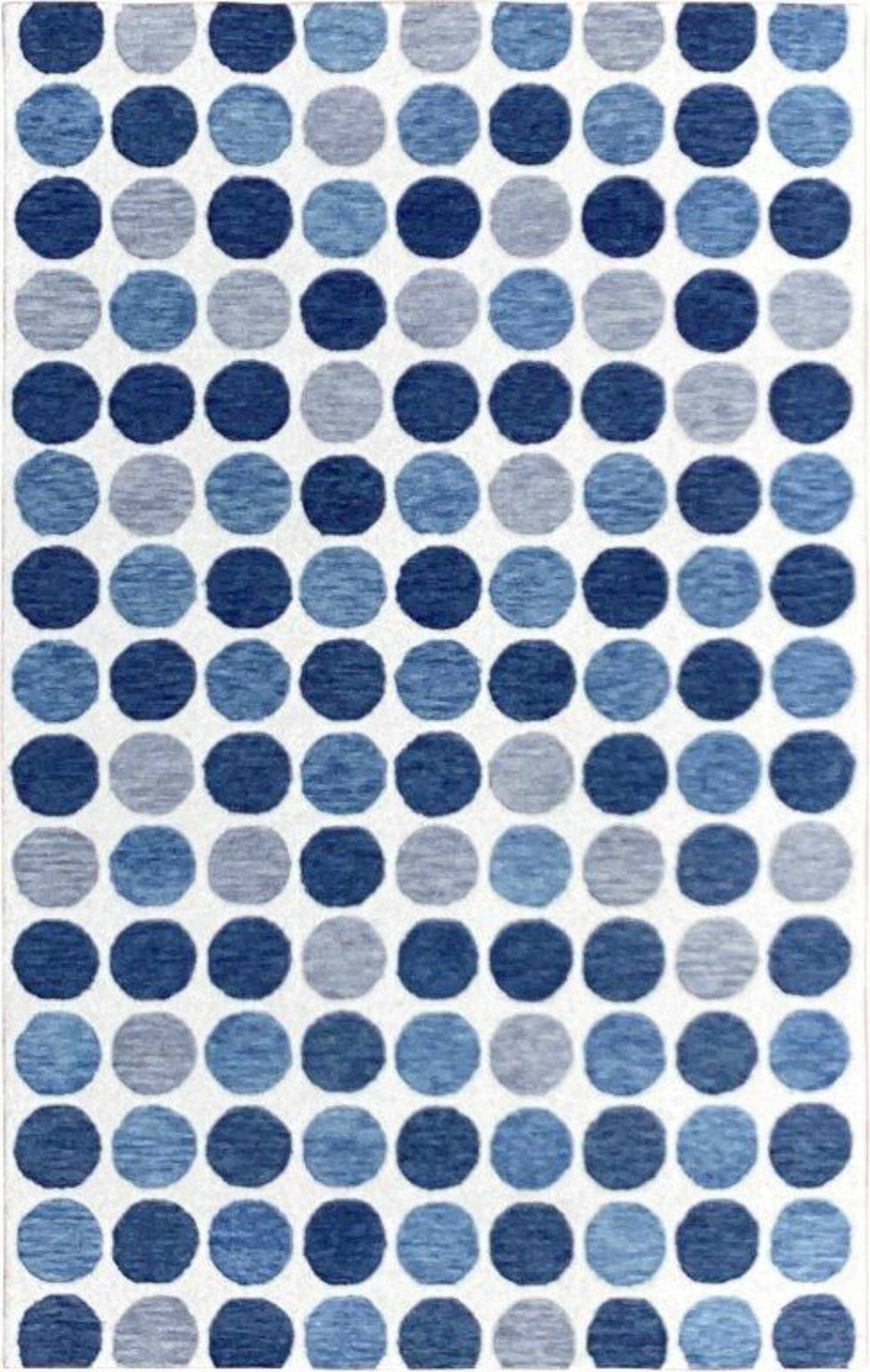 ST-194 White-Blue Hand Tufted Rug – Nanak Rugs