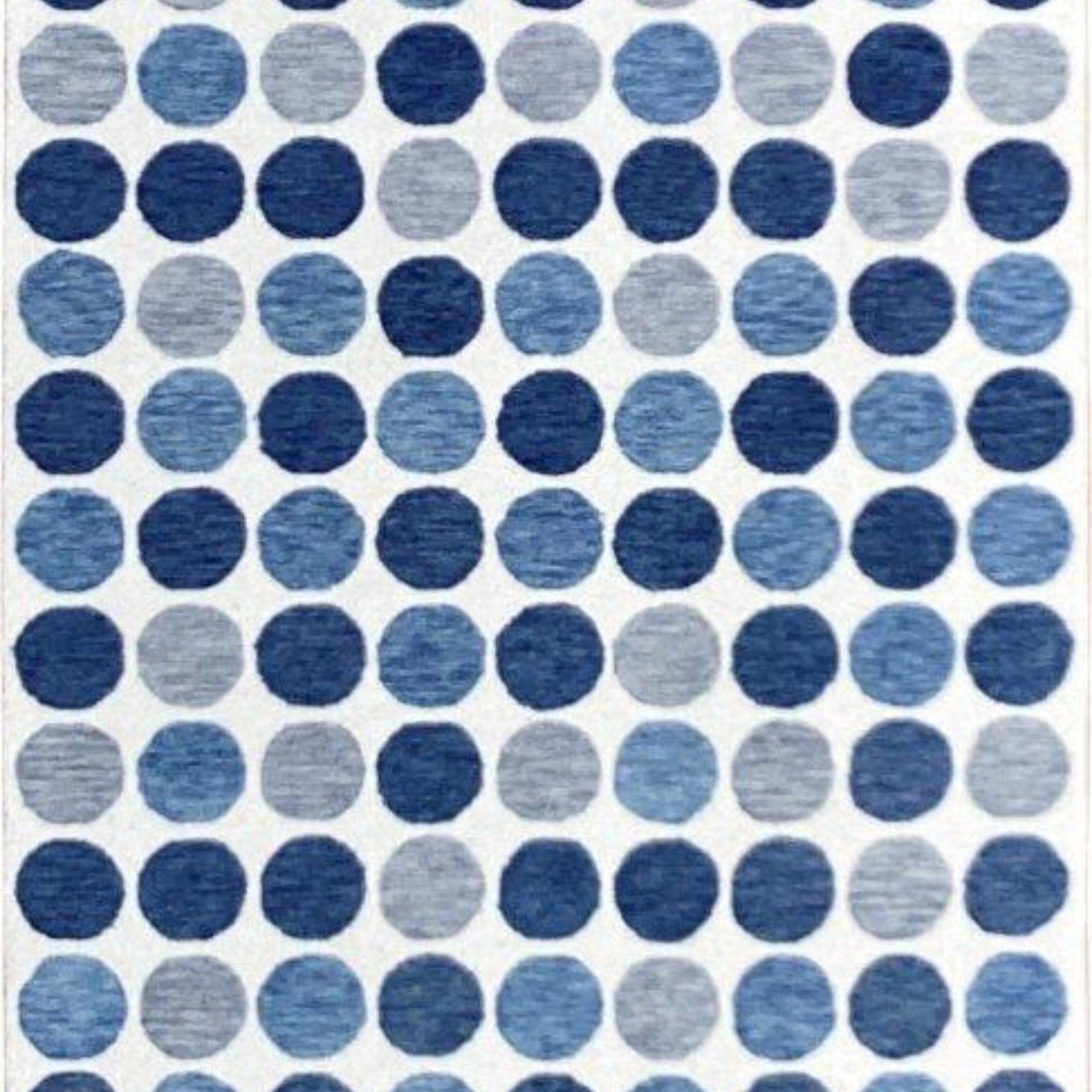 ST - 194 White - Blue Hand Tufted Rug - Nanak Rugs