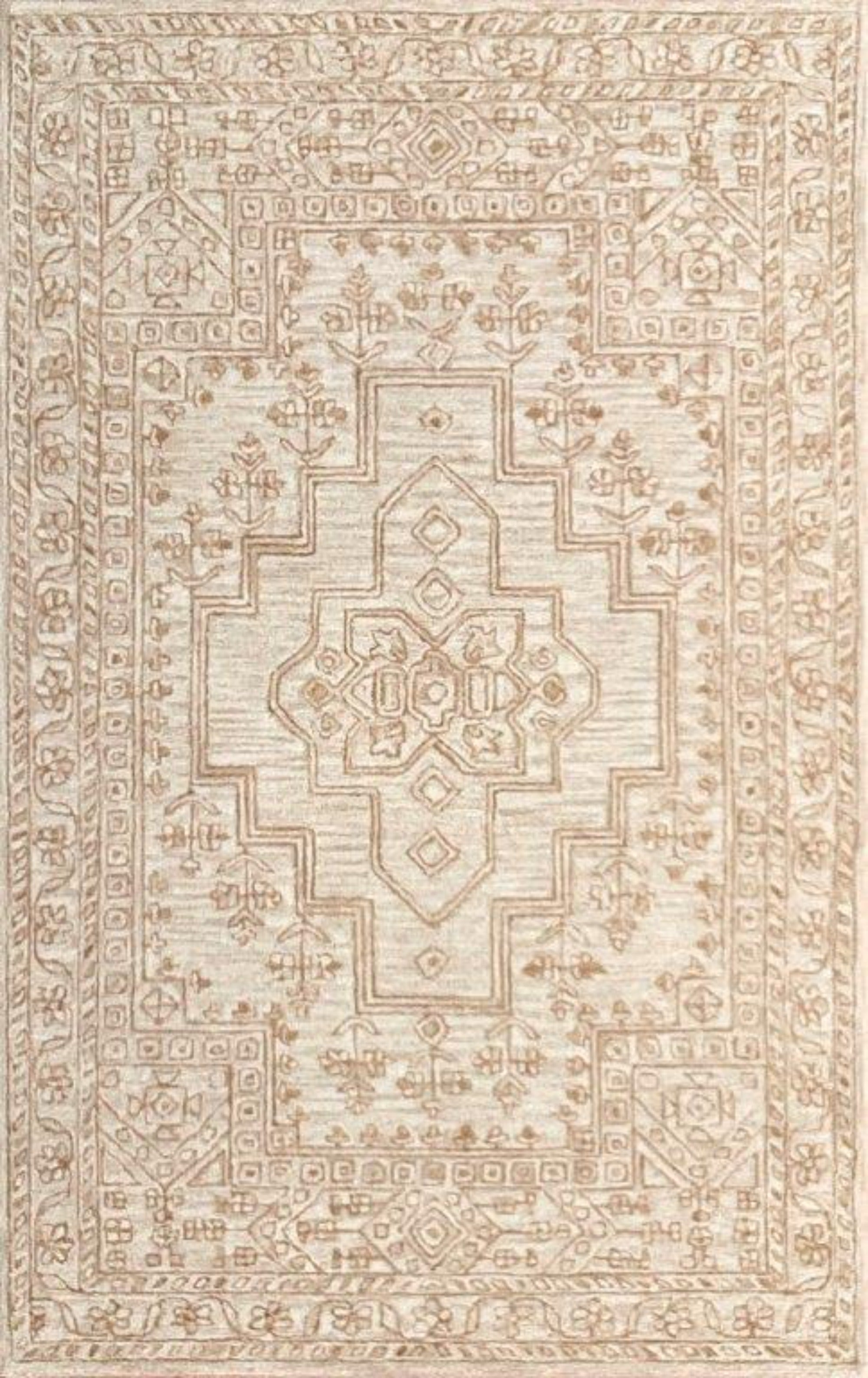 ST - 207 Camel Hand Tufted Rug - Nanak Rugs
