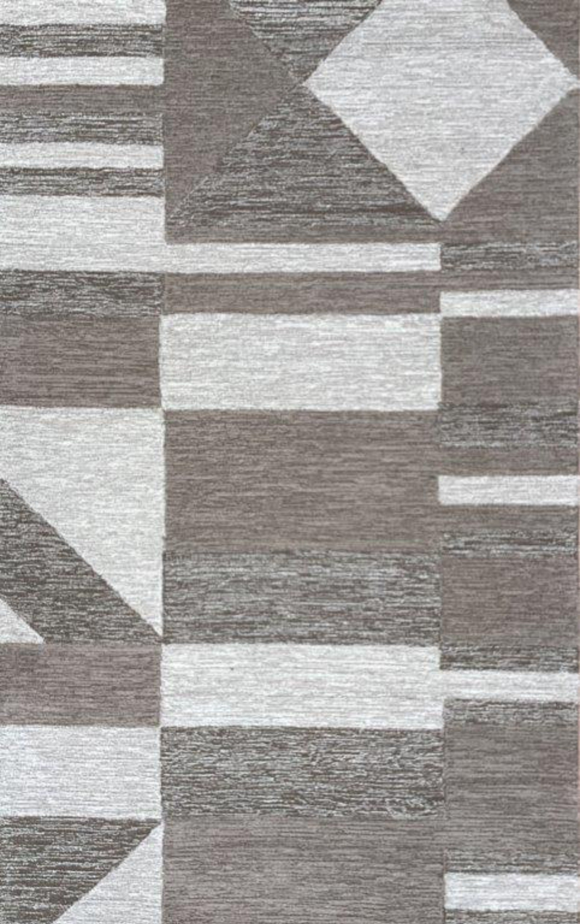 ST - 245 Beige - Brown Hand Tufted Rug - Nanak Rugs