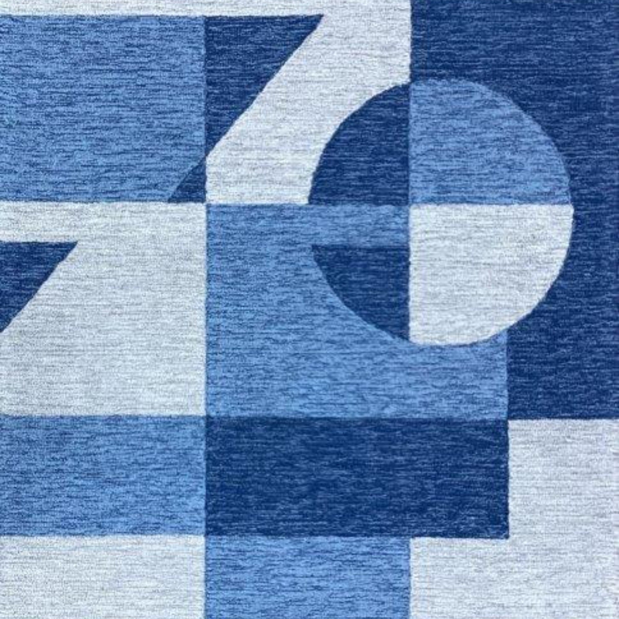 ST - 66 Blue Colored Hand Tufted Rug - Nanak Rugs